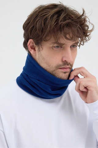 Butikgiz Özel Tasarım Çok Fonksiyonlu Esnek %100 Mikro Polar Erkek Boyunluk Açık Lacivert