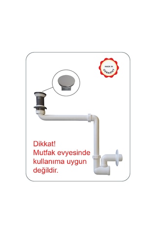 Dallmer Yer Kazandıran Lavabo Sifonu Paslanmaz Pop-up Süzgeçli Kolay Temizlenir Koku Önleyici Gider