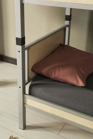 Argimo Yurt Metal Ahşap Ranza Ve Karyola 90 x 190 Gri