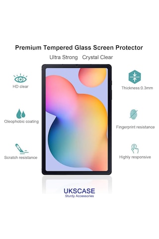 Samsung Uyumlu Galaxy Tab S6 Lite Sm-p610 Ekran Koruyucu Temperli Cam 2 Adet