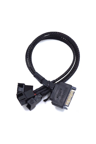 Mufunye Sata'dan 4x4pin Fan'a Dönüştürücü Kablosu - Bilgisayar Soğutucu Fanı Arayüz Genişletici - Pvc Yalıtımlı Materyal