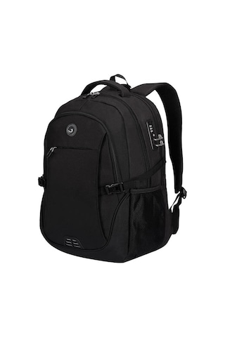 Yucama Hırsızlığa Karşı Dizüstü Sırt Çantası Seyahat Sırt Çantaları, Usb Şarj Portlu Kadın Erkek Uyar 15.6 Inç Dizüstü Bilgisayar - Black Kırmızı - Gri