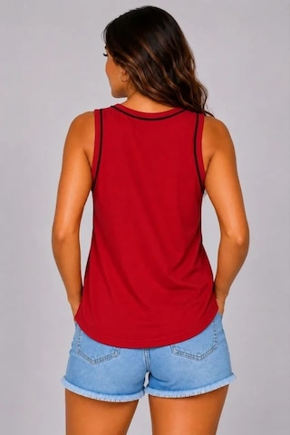 Valensdesign Sporcu Atlet Bisiklet Yaka Kolsuz Yazlık Atlet - Kırmızı