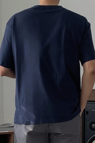Erkek New York Baskılı Oversize Tshirt Lacivert