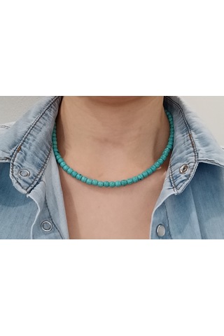 Balık Hediyelik Turkuaz Firuze Taşı Doğaltaş Kolye Altın