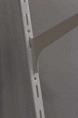 2 Adet 100 Cm Beyaz Tek Sıra Delikli Raf Dikme Destek Profili - Raf Direği Beyaz