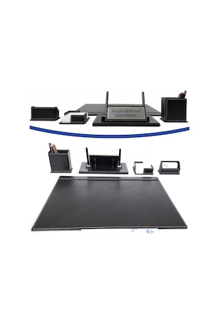 Prozenis Emet Metal İsimlikli Siyah Deri Sümen Takımı