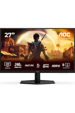 Aoc Q27g42ze 27" 260hz Oc 1ms Hdmı Dp Adaptivesync Hdr10 Qhd Fast Ips Gaming Monitör