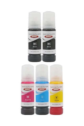 Ekoset Epson 103 L3210 L3211 Uyumlu Mürekkep 70Ml 5 Adet