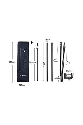 Ulzyvf Createtech Tutucu Tutucu Tutucu Trip Standı Standı Siyah Shine Sabitleme Raf Lambası Lamba Kamp Kamp Işık Fener Braketi Braketi Asma Asma Oa Siyah Siyah