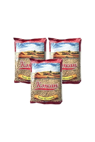 Korcan Yeşil Mercimek 3 x 1 KG