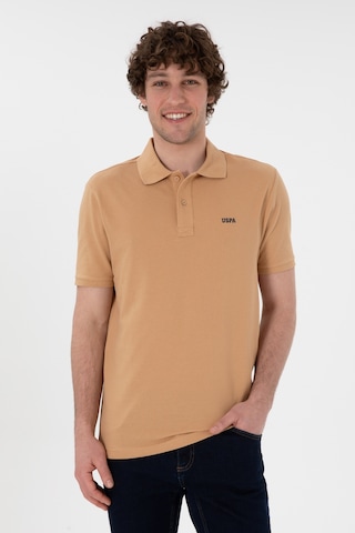 U.S. Polo Assn. Erkek Regular Fit Polo Yaka Camel Basic Tişört 50306007-VR015