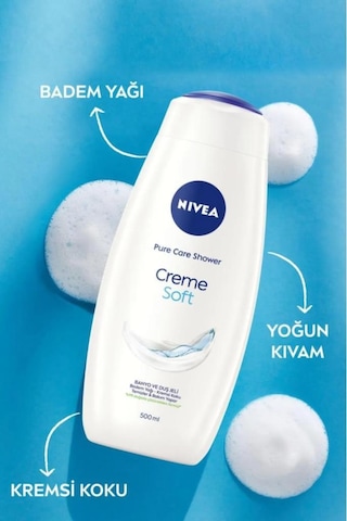 Nivea Creme Soft Kremsi Dokunuş Banyo ve Duş Jeli 500 ML