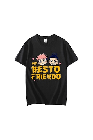Noıssey Kırmızı Etiket Gala Erkek T-shirt Jujutsu Kaisen Model89 16932 Siyah