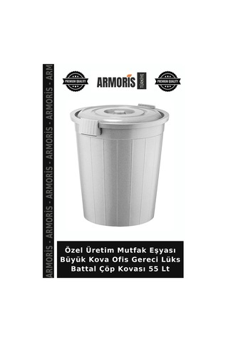 Özel Üretim Mutfak Eşyası Büyük Kova Ofis Gereci Lüks Battal Çöp Kovası 55 Lt