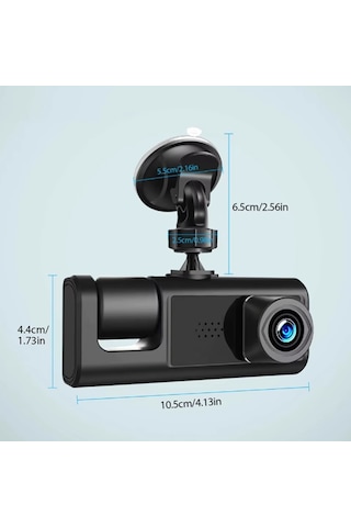 S-1 1080p Araç İçi Kamera 3 Kameralı Ön-iç - Geri Görüş Kamera