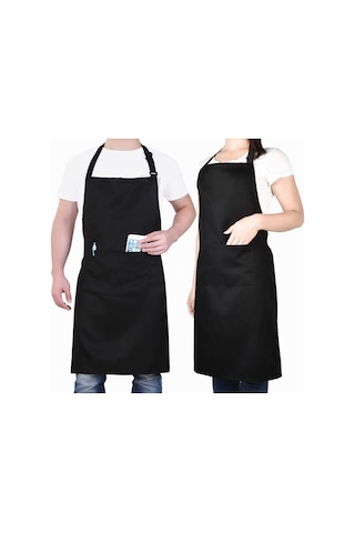 Bundera Apron Şef Aşçı Garson Önlüğü Boyundan Askılı Cepli Önlük (405876133)