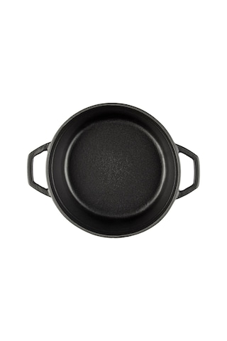 Hosse Demir Döküm 28 Cm Kısa Tencere - Siyah Hsykt-28-syh Siyah