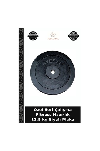 Özel Seri Çalışma Fitness Hazırlık 12,5 Kg Siyah Plaka