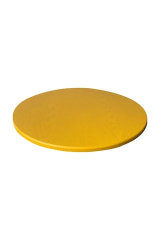 Trendooze Homyl Yuvarlak Masa Örtüsü 27,5-33,5 Inç Sarı Sarı Yemek Masası Evinize Konforlu Hava Sarı