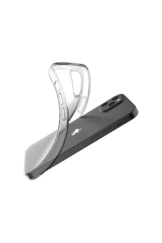 Rba Aksesuar Apple Uyumlu iPhone 12 Mini Kılıf Rba Süper Silikon Kapak - Renksiz Çok Renkli