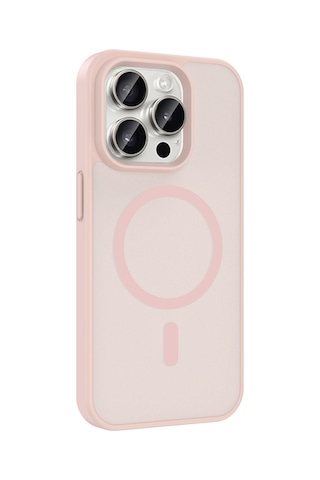 Apple Uyumlu iPhone 15 Pro Kılıf M-safe Şarj Özellikli Mkst Babet Kapak - Siyah