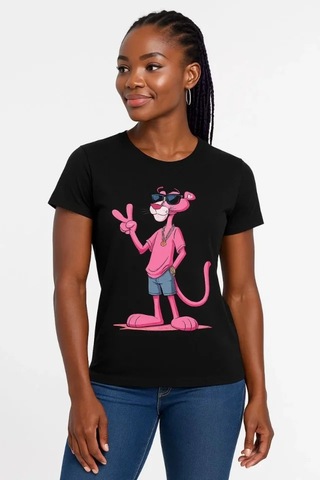 Efnaz Style Bisiklet Yaka Kısa Kollu Baskılı T-shirt - Siyah