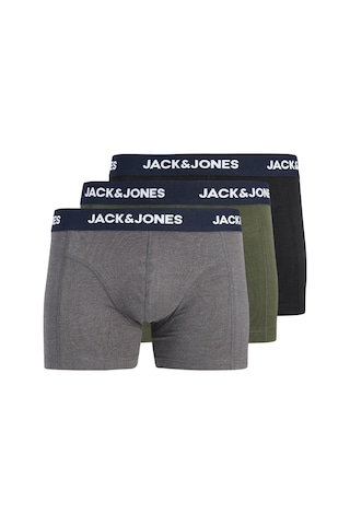 Jack & Jones Erkek Jaclamp 3'lü Boxer 12300931 Haki Siyah Gri