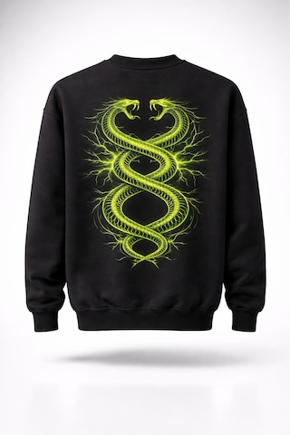 Dark Line %100 Pamuk Unisex Siyah Oversize Sweatshir Buıld To Endure Siyah