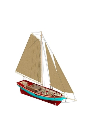 Türk Model 1/50 125 Boğaziçi Kotrası, 52,5 Cm. Ahşap Model Kiti-55221