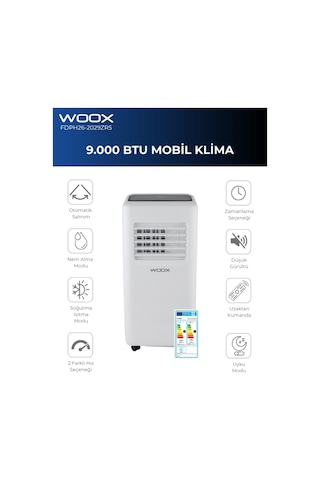 Woox FDPH26-2029ZR5 9000 BTU Taşınabilir Mobil Klima