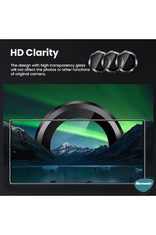 Microsonic Samsung Galaxy Uyumlu S24 Fe Tekli Kamera Lens Koruma Camı Koyu Yeşil