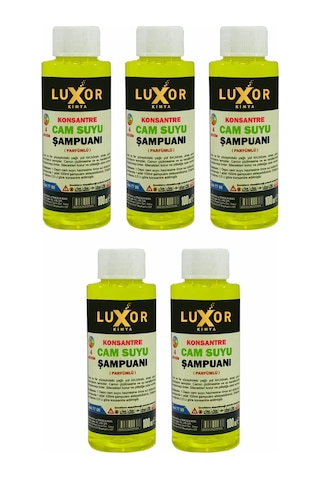 Luxor Kimya Konsantre Oto Cam Suyu Şampuanı 100 Ml 5 Adet