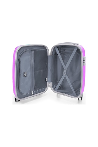 Coral High Renkli Çizgili Desenli Kabin Boy Valiz 50cm 16541 Çok Renkli