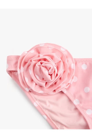 Koton Koton X Sibil Çetinkaya - Gül Aplike Detaylı Puantiyeli Bikini Altı Pembe Desenli 6sak00220mm
