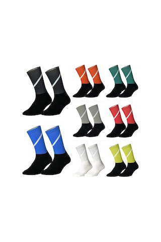 Xindoker Gece Bisiklet Ve Koşu İçin Yüksek Yansıtıcı Orta Boy Çorap - Anti Kayma, Ter Emici, Nylon Spor Çorap Unisex, Gri