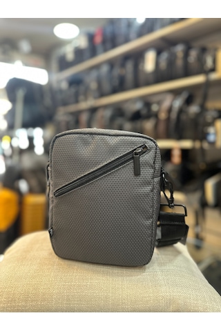 Polo Yıldız Kumaş Omuz Çantası Gri