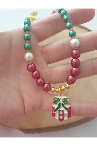 Pinkimaj Yeniyil Kolyesi Kırmızı Incili Kolye Tarz Konsept Butik Ürün Altı