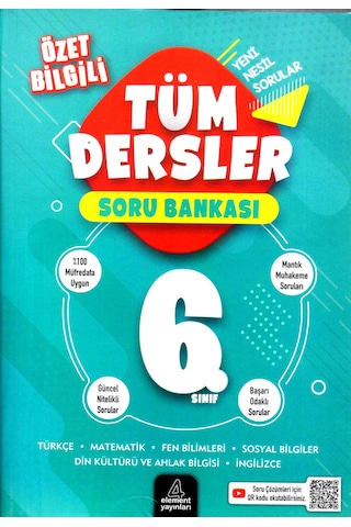 6.Sınıf Tüm Dersler Özet Bilgi Soru Bankası - 4Element Yayınları