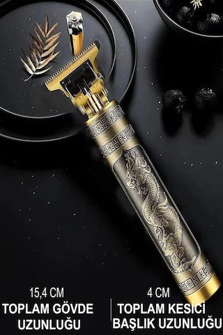 Jasper Metal Gövdeli T Bıçak Saç Ense Sakal Tıraş Makinesi