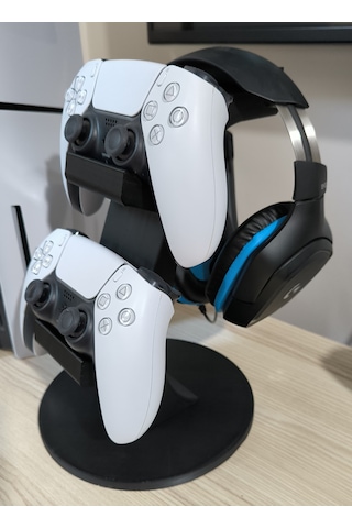 Ps5 2li Kol Tutucu + Kulaklık Standı 3 İn 1