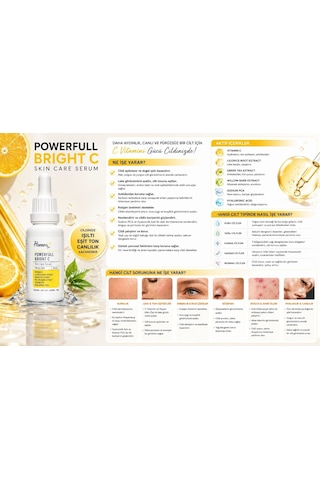 Homm Life Bright C İnce Çizgi Görünümünü Azaltan Serum 30 ML