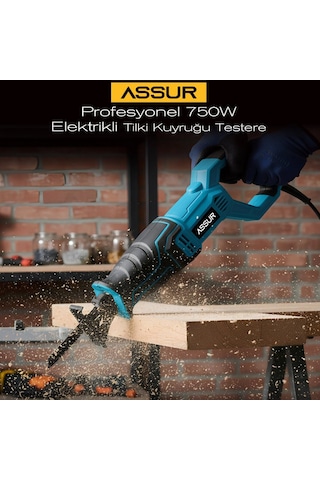 Assur Profesyonel Asr-615 Elektrikli Testere 230v 0-2800 Rpm Mavi Tilki Kuyruğu