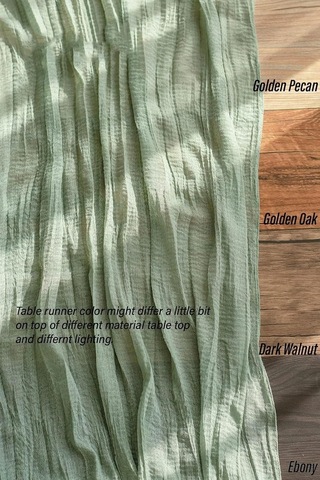 Xspring Yemek Masası İçin Masa Örtüsü, 90x300cm Adaçayı Yeşili Masa Şeridi, Keten Peynir Bezi Masas Örtüsü, Çok Renkli