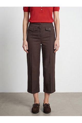 Dilvin 72711 %100 Pamuk Culotte Pantolon-kahve