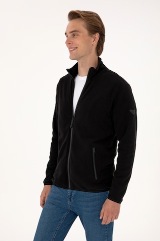 U.S. Polo Assn. Erkek Regular Fit Siyah Polar Örme Hırka 50313779-VR046