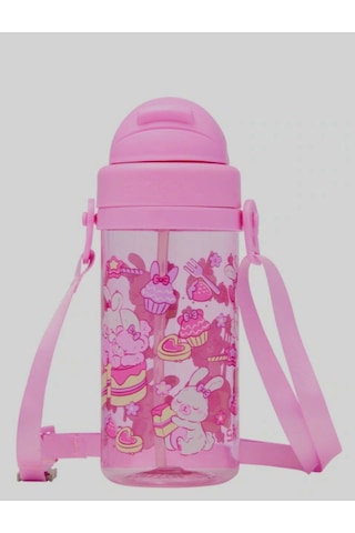 Out & About Teeny Tiny -tavşan Desenli Kreş Boy Suluk 400ml Pembe
