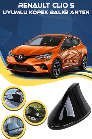 Renault Clio 5 Uyumlu Oto Balık Sırtı Anten Elektrikli Köpekbalığı Balina Tavan Anten