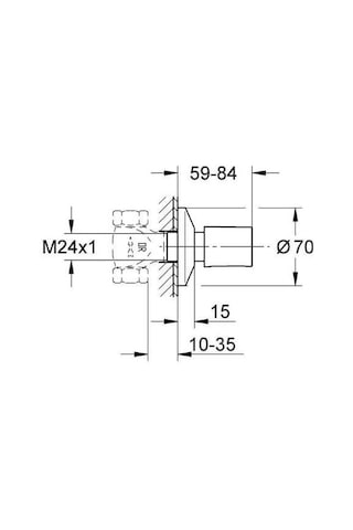 Grohe 19917A00 Baucosmopolitan Stopvalf Gümüş