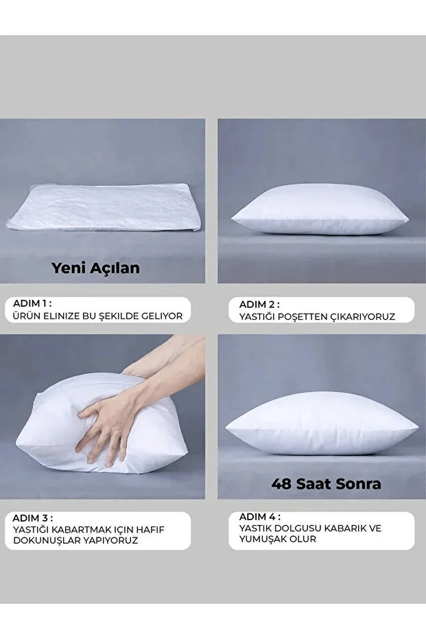 Rst Emmy Home Microfiber Yastık 800 Gr 4'lü Beyaz